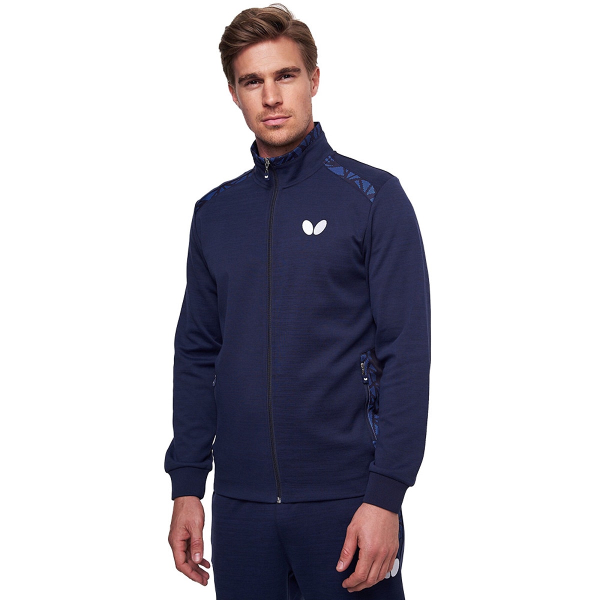 Higo Tracksuit Jacket: Blue, Model 2